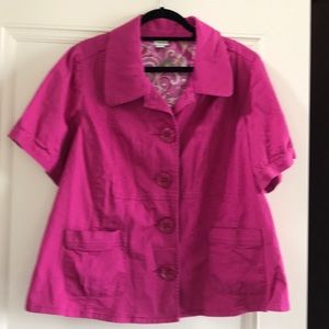 Pink short sleeve jacket